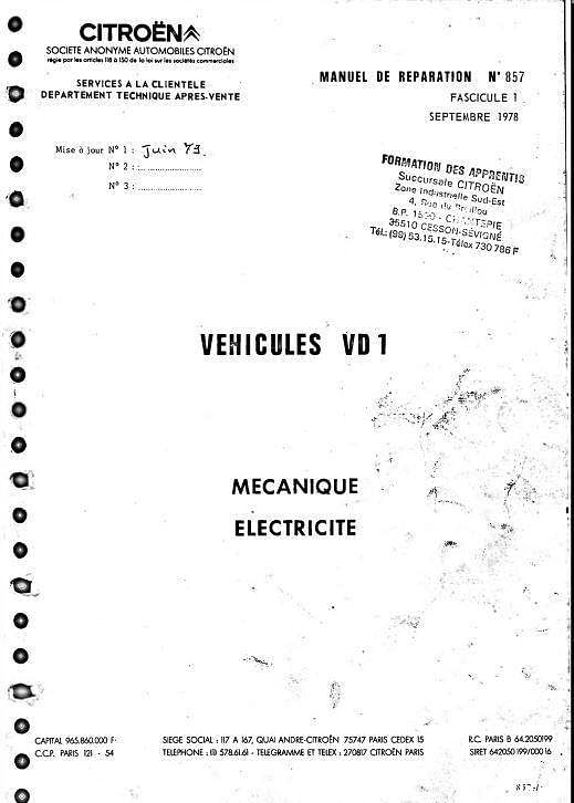 Manuels d'atelier et de réparation Citroën Visa et C15 { {{ Docautomoto }}