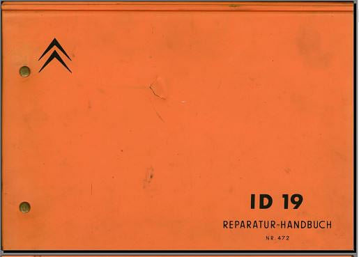 manuel d'atelier Citroën ID 19 en allemand { {{ Docautomoto }}