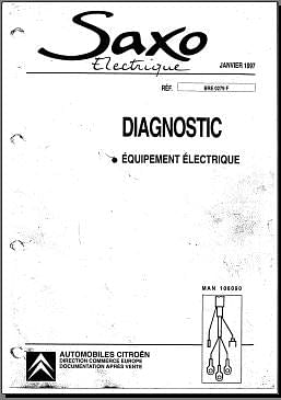 manuel d'atelier Citroën Saxo électrique { AUTHENTIQU'ERE