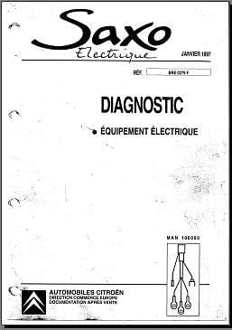 manuel d'atelier Citroën Saxo électrique { {{ Docautomoto }}