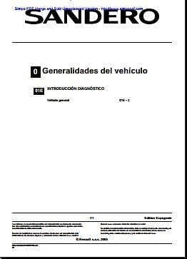 Manuel d'atelier Renault Dacia Sandero en espagnol 1900 pages { {{ Docautomoto }}