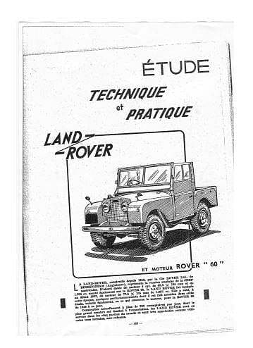 manuels d'atelier Land Rover serie 1 { AUTHENTIQU'ERE