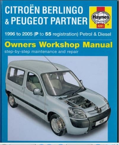 Manuel d'atelier peugeot Partner Citroën Berlingo en anglais { {{ Docautomoto }}