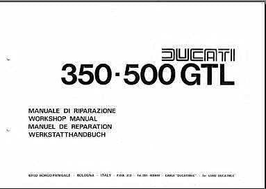 manuel d'atelier et de réparation Ducati 500 GTL { AUTHENTIQU'ERE