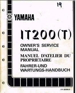 Manuel d'atelier yamaha IT 200 N et IT 200 T { AUTHENTIQU'ERE
