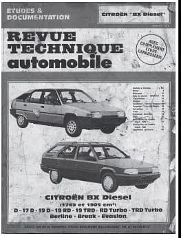 manuels d'atelier Citroën BX tous modèles Sport 4x4 et 4TC { {{ Docautomoto }}