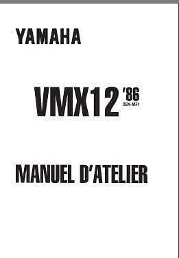 Manuel d'atelier Yamaha 1200 Vmax en français { {{ Docautomoto }}