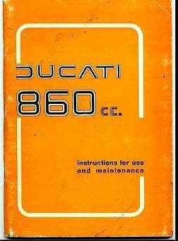 Manuels d'atelier Ducati 860 GT anglais et italien AUTHENTIQU'ERE