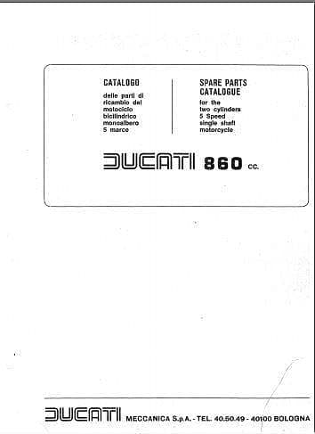Manuels d'atelier Ducati 860 GT anglais et italien AUTHENTIQU'ERE