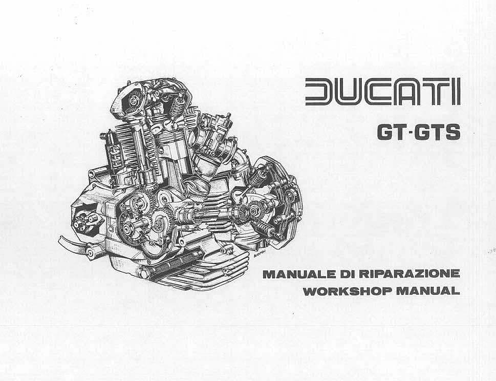 Manuels d'atelier Ducati 860 GT anglais et italien AUTHENTIQU'ERE