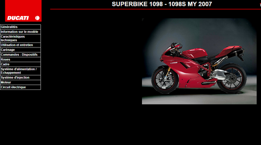 manuel d'atelier Ducati SBK 1098 S 2007 français { Docautomoto