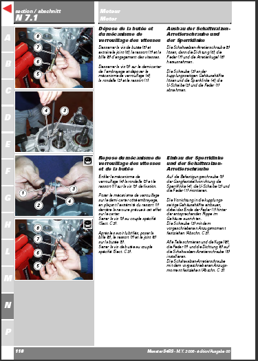 manuel d'atelier Ducati Monster 1000 S4RS Français 2006 Docautomoto