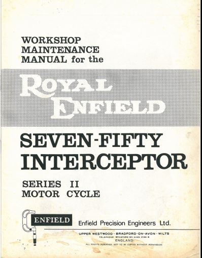 manuel d'atelier Royal Enfield 750 Interceptor 1969 { {{ Docautomoto }}