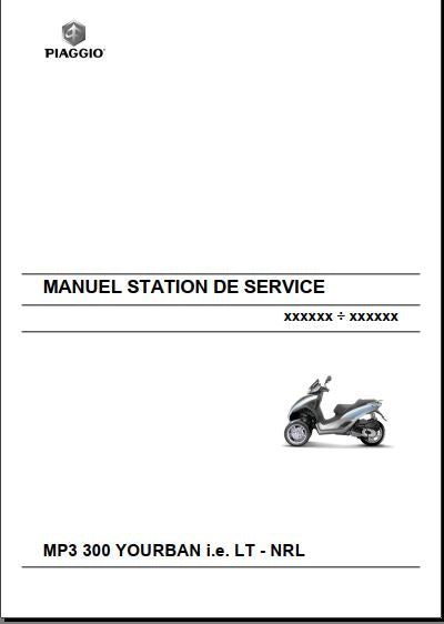 manuel de station service Piaggio MP3 300 Yourban IE { Docautomoto