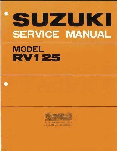 Manuel d'atelier Suzuki RV 125 Van Van { {{ Docautomoto }}