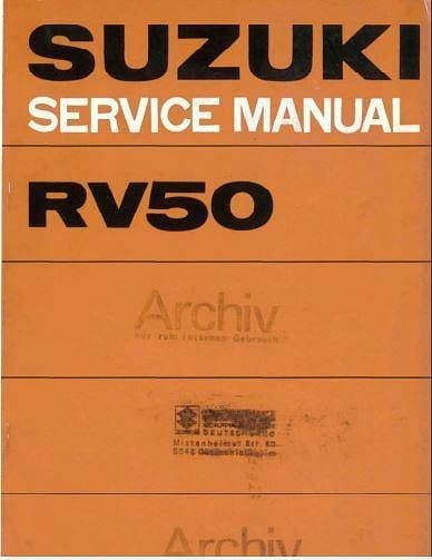 manuel d'atelier Suzuki RV 50 Van Van { AUTHENTIQU'ERE