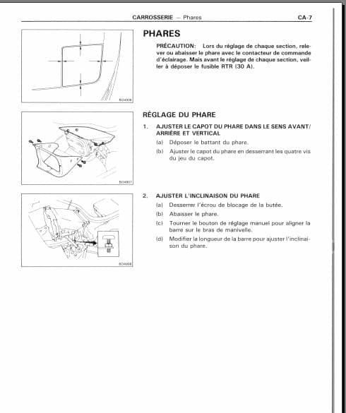 Manuel d'atelier Toyota MR français AUTHENTIQU'ERE