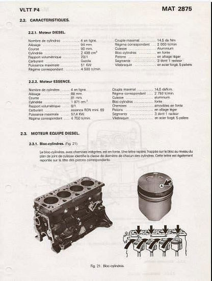 Manuel d'atelier MAT militaire Peugeot P4 { {{ Docautomoto }}