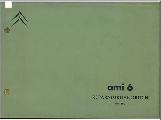 Manuel d'atelier Citroën Ami6 en allemand { {{ Docautomoto }}