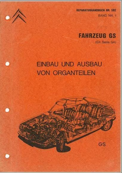 Manuels d'atelier Citroën GS et Birotor en allemand 822 pages { {{ Docautomoto }}
