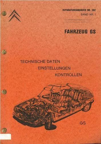 Manuels d'atelier Citroën GS et Birotor en allemand 822 pages { {{ Docautomoto }}