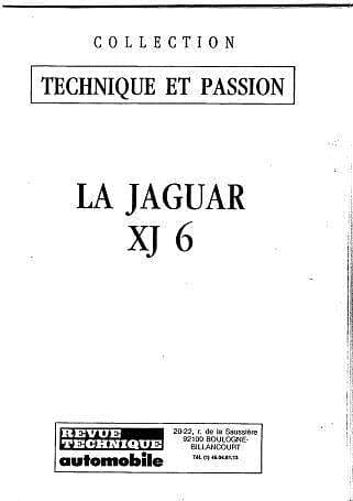 Manuel d'atelier Jaguar Xj6 tous modèles { {{ Docautomoto }}