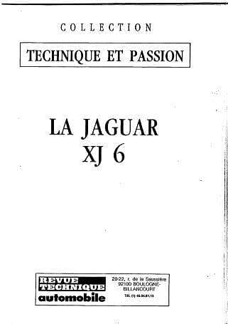 Manuel d'atelier Jaguar Xj6 tous modèles { AUTHENTIQU'ERE