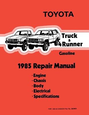 manuel de réparation Toyota Hi Lux 4 Runner 1985 { Docautomoto
