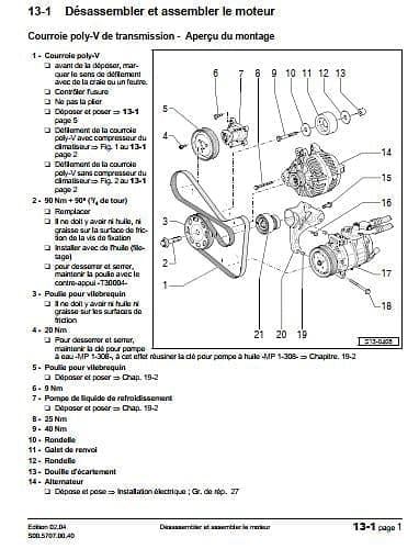 manuel d'atelier moteur Volkswagen Audi VAG 1.6 FSI { AUTHENTIQU'ERE