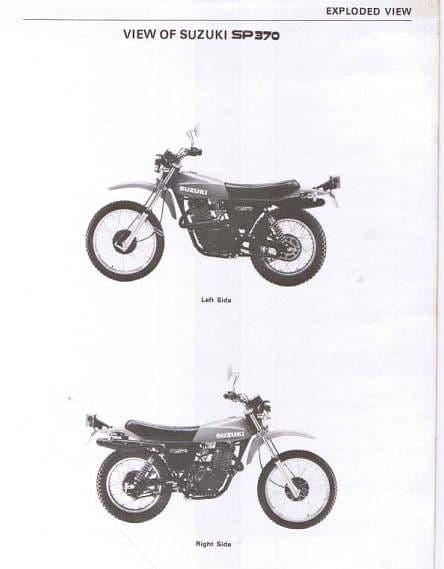 Manuel d'atelier Suzuki SP 370 { {{ Docautomoto }}