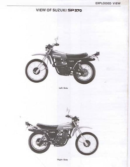 Manuel d'atelier Suzuki SP 370 { {{ Docautomoto }}