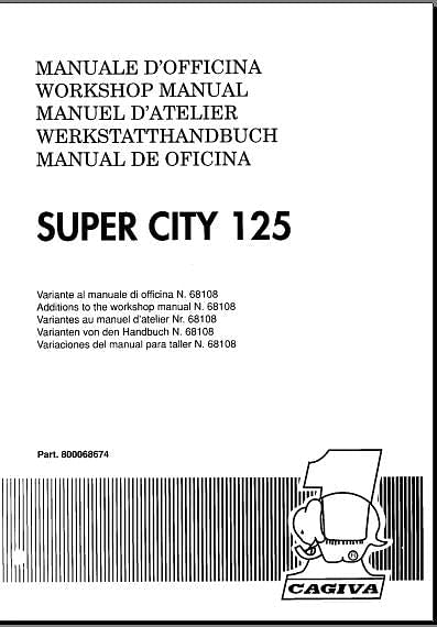 manuel d'atelier Cagiva 125 Supercity { AUTHENTIQU'ERE