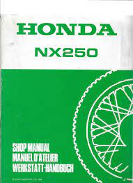 Manuel d'atelier Honda NX 250 { Docautomoto