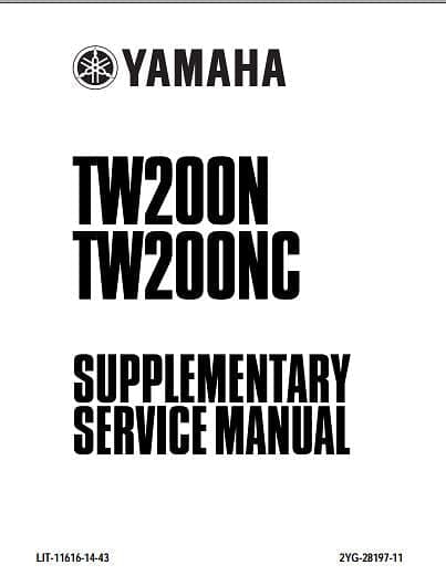 manuels d'atelier Yamaha TW125 TW 200 { {{ Docautomoto }}