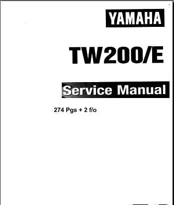 manuels d'atelier Yamaha TW125 TW 200 { {{ Docautomoto }}