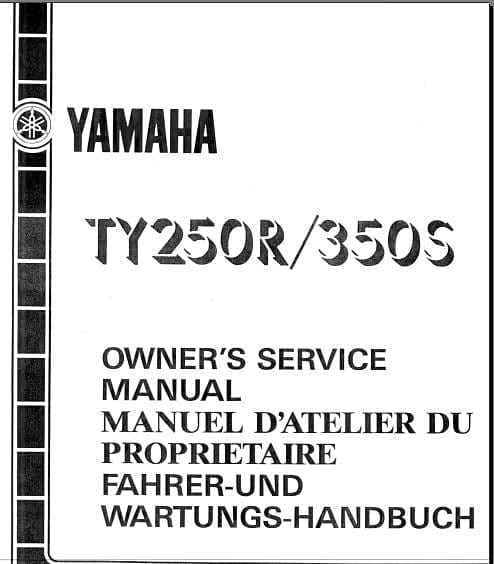manuel d'atelier Yamaha 250 TY 1983 { AUTHENTIQU'ERE