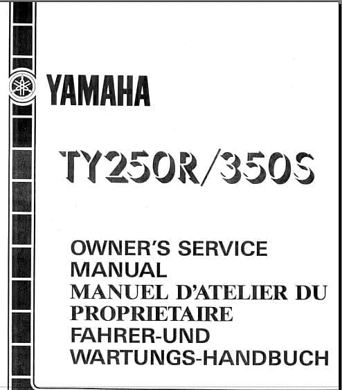 manuel d'atelier Yamaha 250 TY 1983 { {{ Docautomoto }}