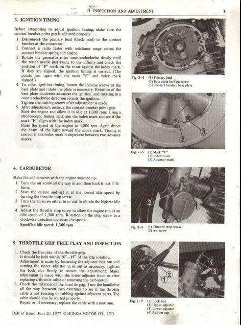 Manuel d'atelier Honda 125 XL 1976 { {{ Docautomoto }}