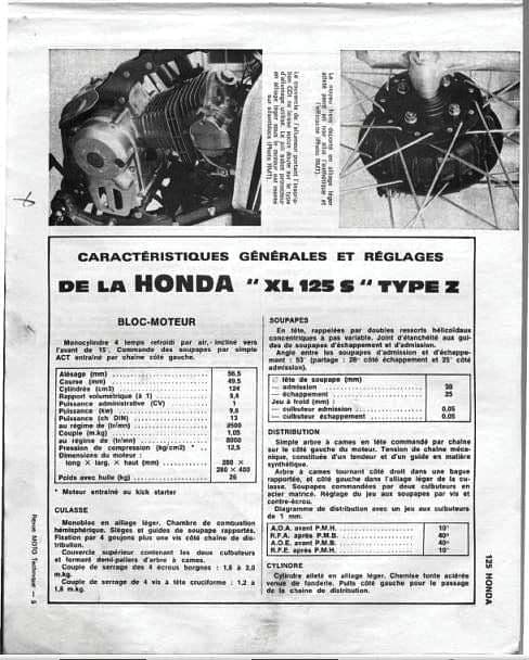 revue technique Honda 125 XLS { AUTHENTIQU'ERE