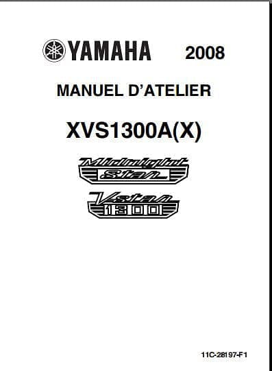 manuel d'atelier Yamaha XVS 1300 2008 { {{ Docautomoto }}