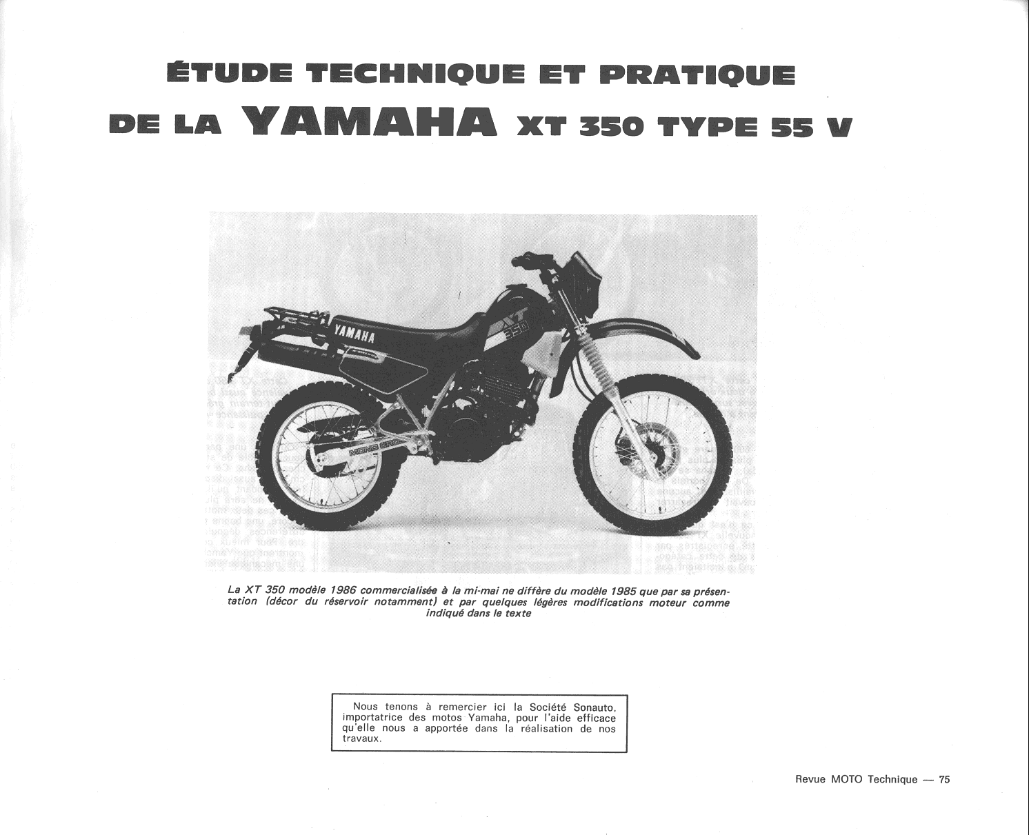 manuel d'atelier yamaha XT 350 { {{ Docautomoto }}