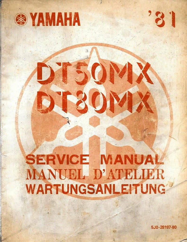 manuel d'atelier Yamaha DT 50 DT 80 MX { {{ Docautomoto }}