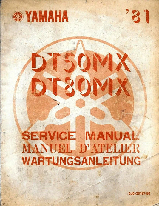 manuel d'atelier Yamaha DT 50 DT 80 MX { {{ Docautomoto }}
