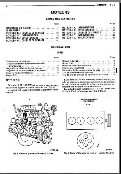 Manuel d'atelier Jeep Wrangler YJ 1997 en français { AUTHENTIQU'ERE